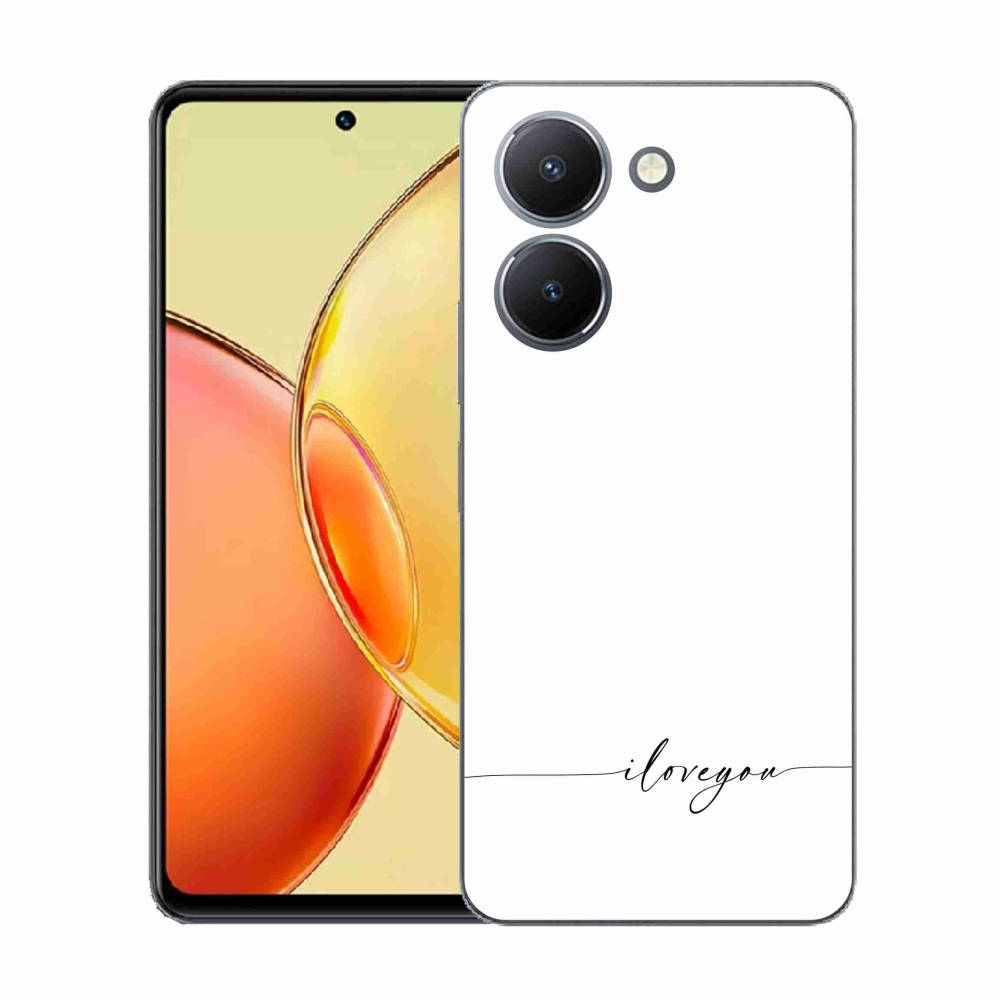 Gelový kryt mmCase na Vivo Y36 - I love you bílé pozadí