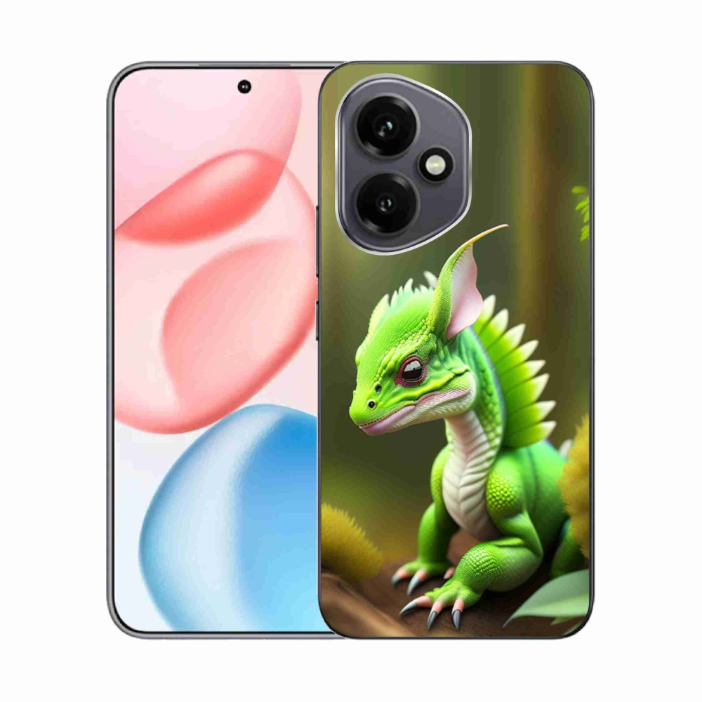 Gelový kryt mmCase na Honor 400 - zelený dráček