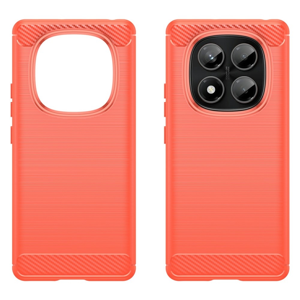 Carbon odolný gelový obal na Xiaomi Redmi Note 14 Pro - červený