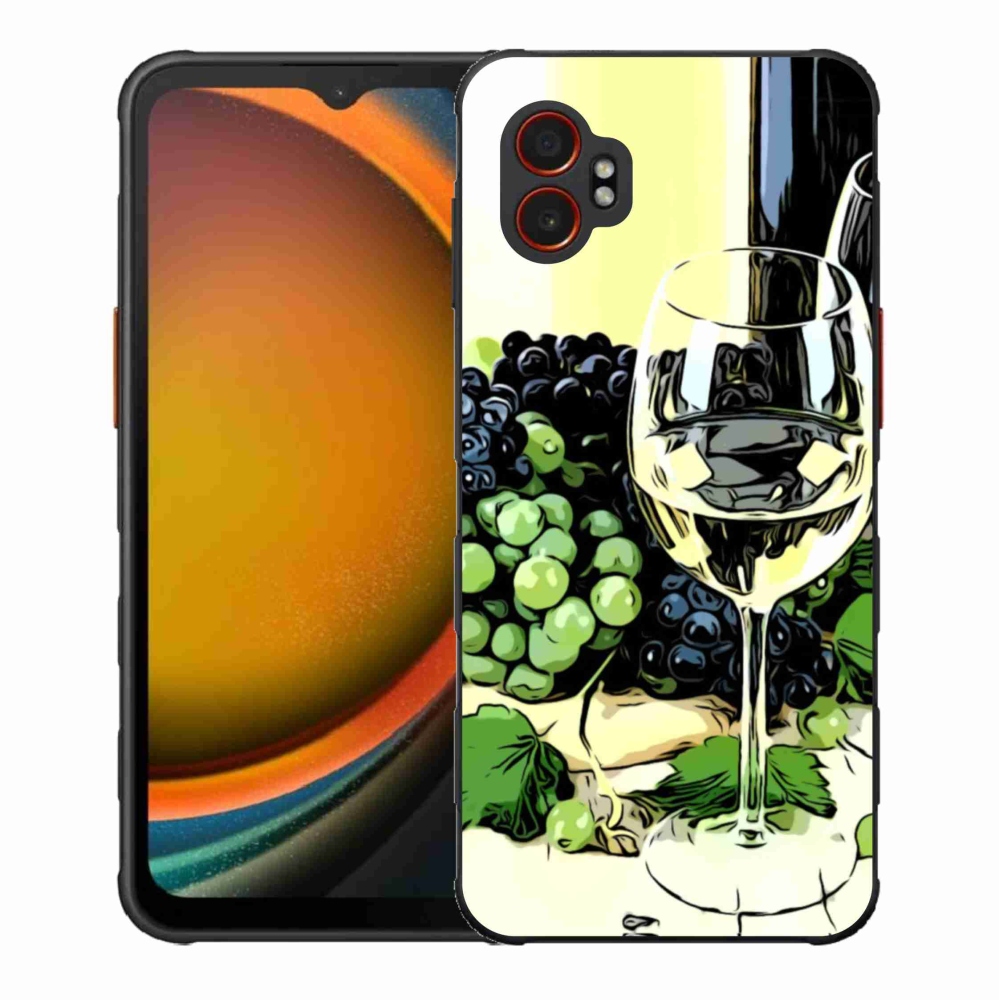 Gelový kryt mmCase na Samsung Galaxy Xcover 7 Pro - sklenka vína