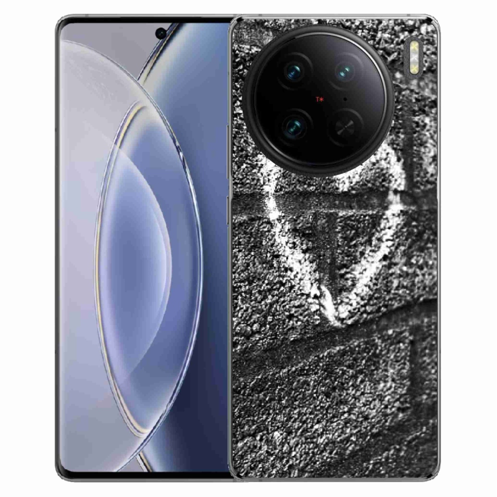 Gelový kryt mmCase na Vivo X90 Pro - srdce na zdi