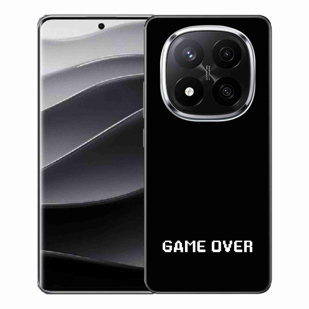 Gelový kryt mmCase na Xiaomi Redmi Note 14 Pro+ 5G - game over černé pozadí