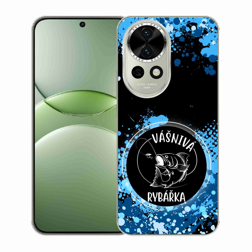 Gelový kryt mmCase na Huawei Nova 13 5G - vášnivá rybářka černé pozadí