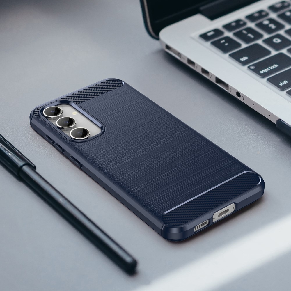 Carbon odolný gelový obal na Samsung Galaxy S23 FE - modrý
