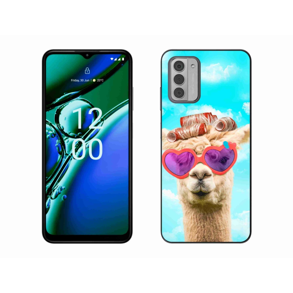 Gelový kryt mmCase na Nokia G42 - lama s brýlemi