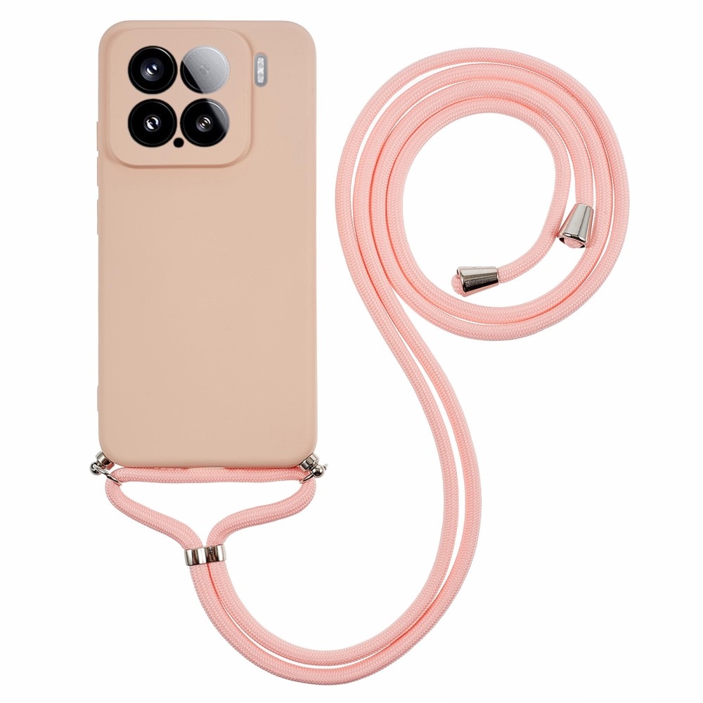 Lining gelový obal se šňůrkou na Xiaomi 15 - růžový