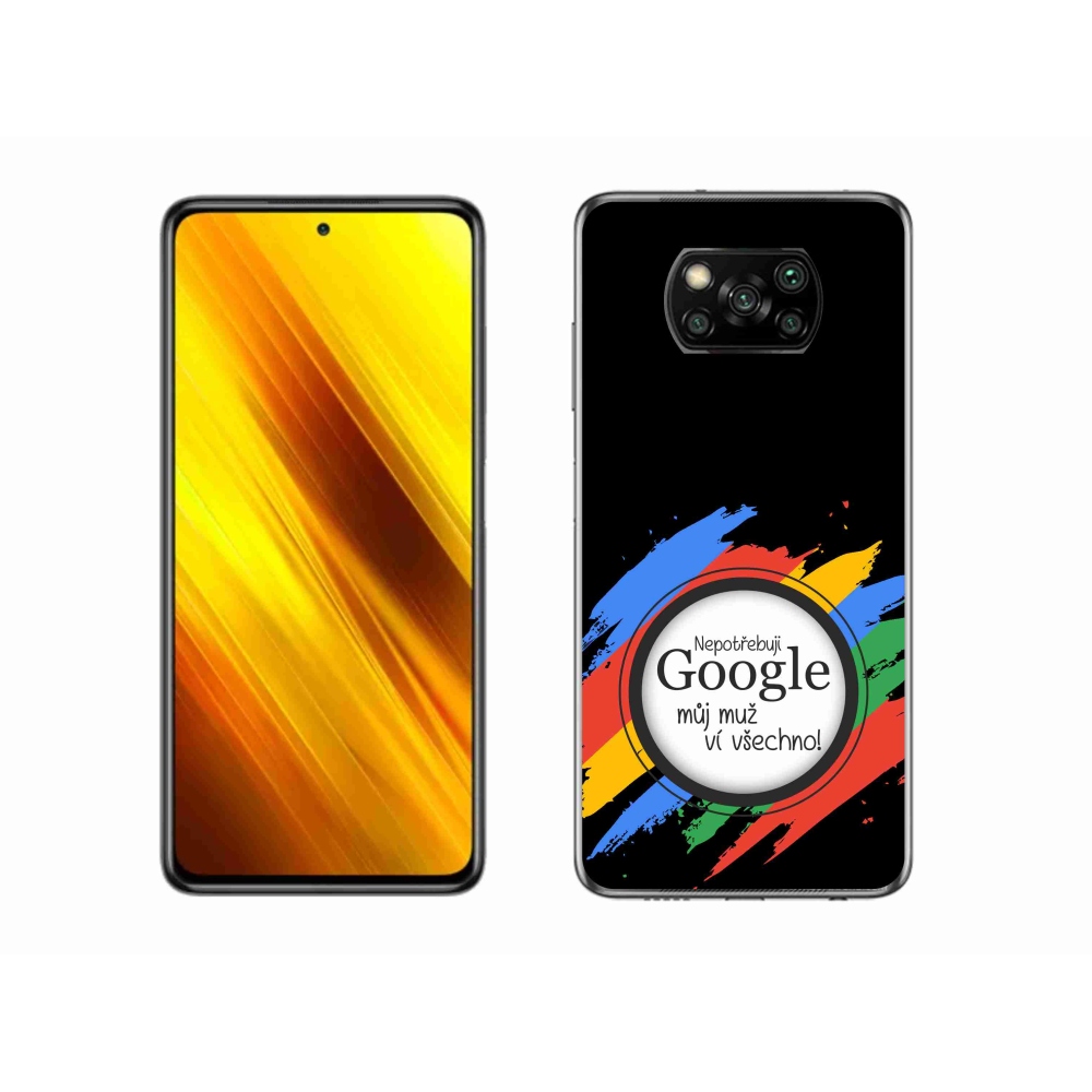 Gelový kryt mmCase na Xiaomi Poco X3 Pro - muž ví všechno černé pozadí