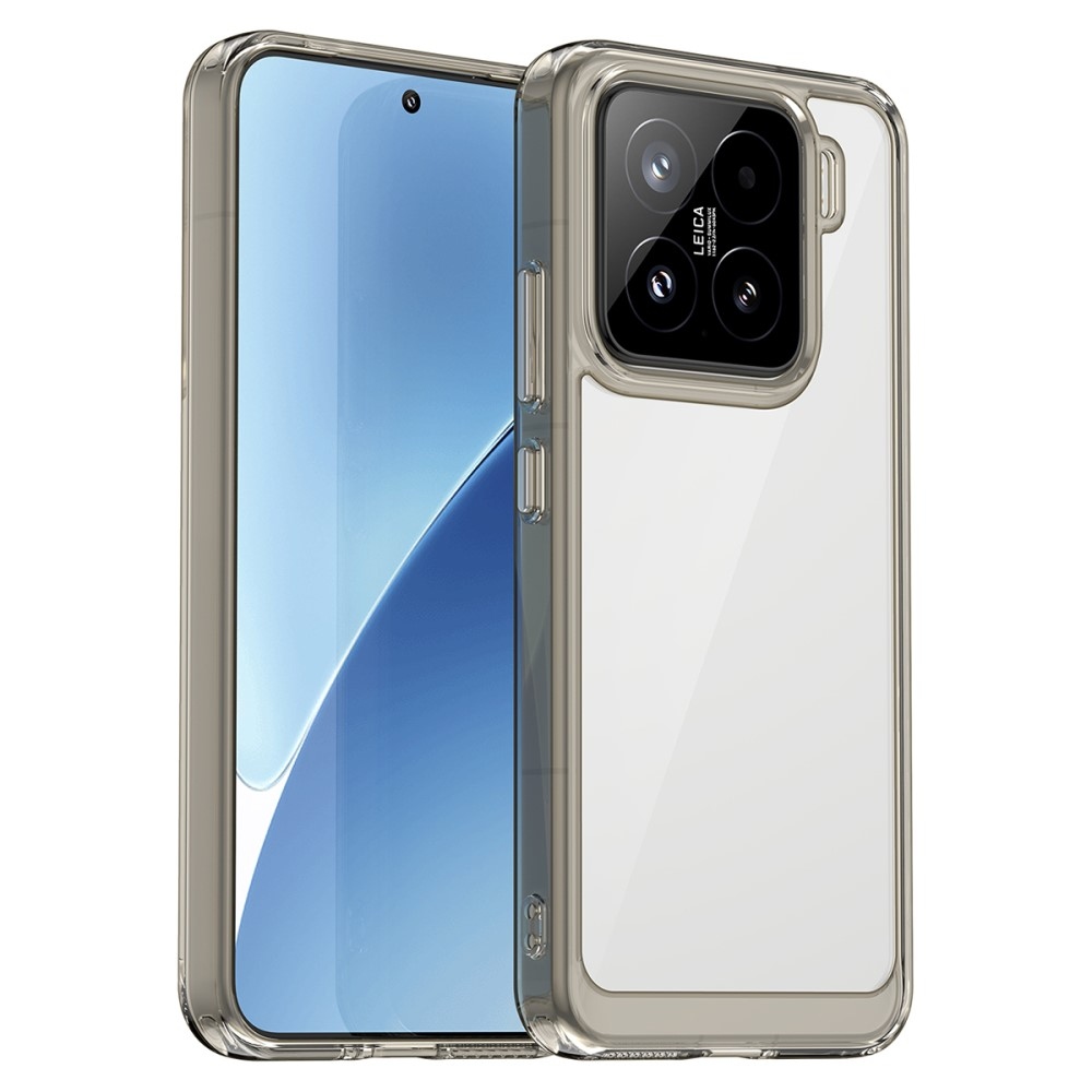 Gelový obal s pevnými zády na Xiaomi 15 - šedý