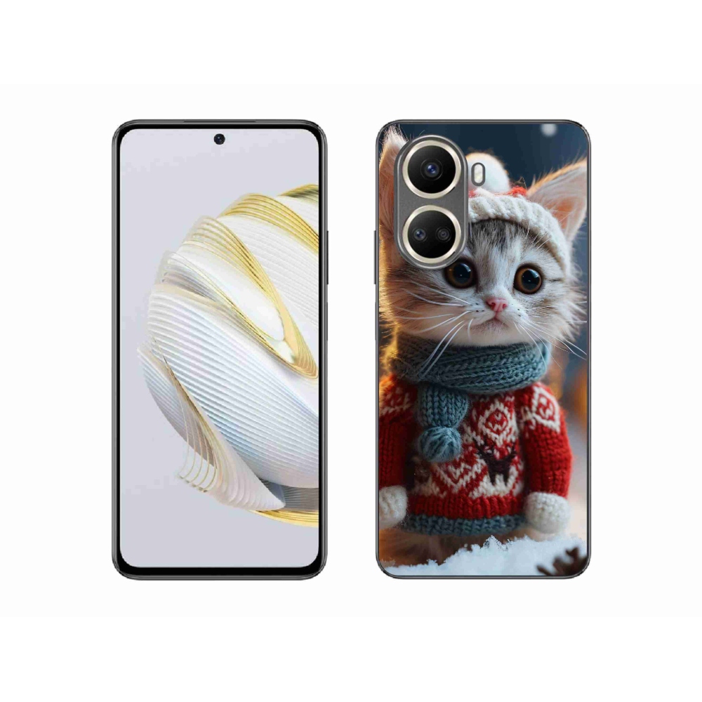 Gelový kryt mmCase na Huawei Nova 10 SE - kotě ve svetru