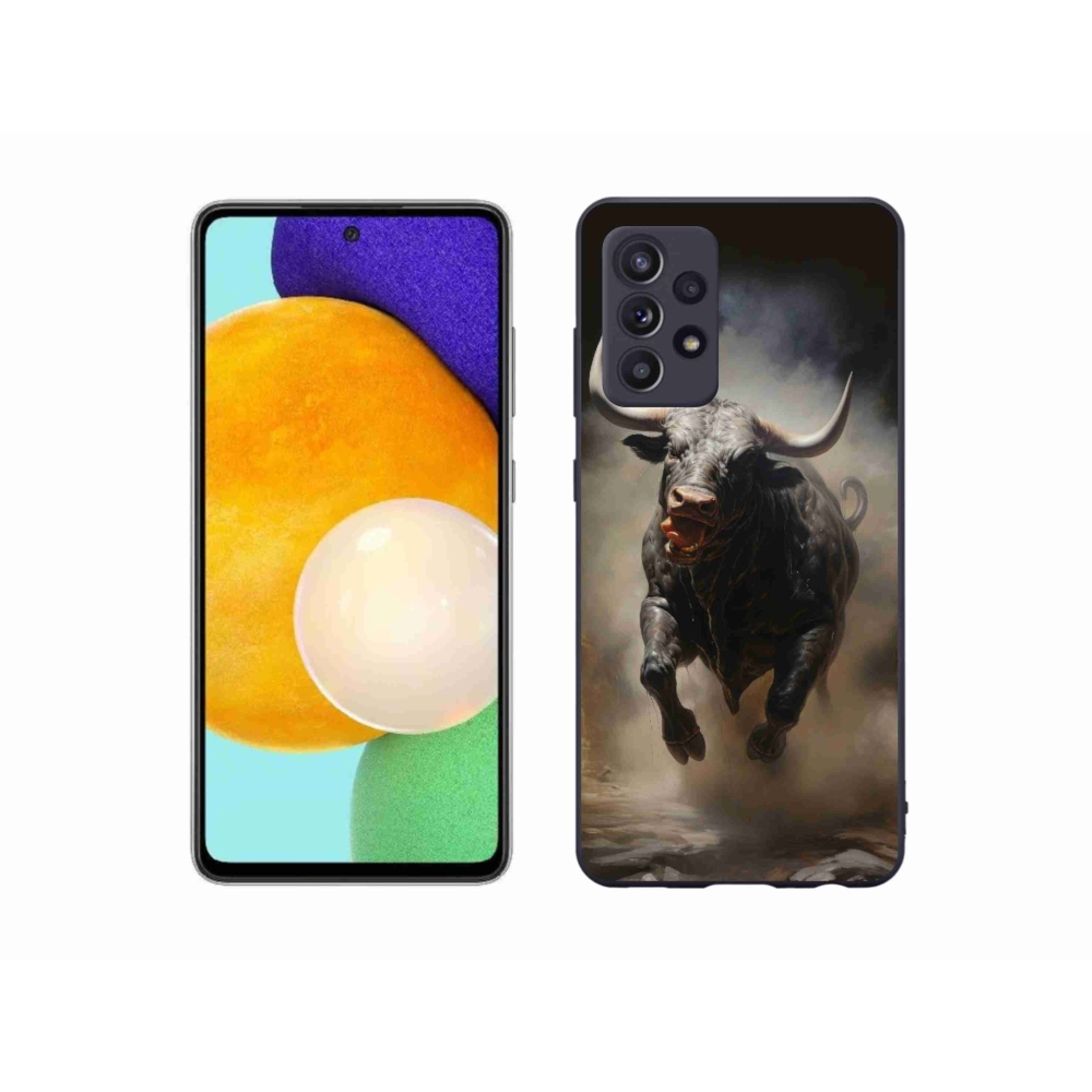 Gelový kryt mmCase na Samsung Galaxy A52s 5G - rozzuřený býk