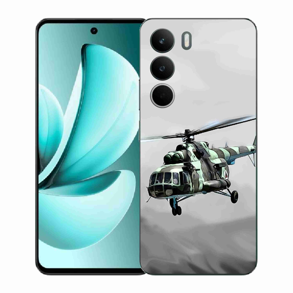 Gelový kryt mmCase na Realme C71 - vojenský vrtulník