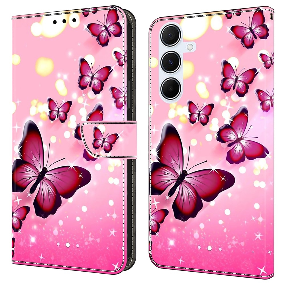 Firmly knížkové pouzdro na Samsung Galaxy A17 5G/A26 5G - růžoví motýli