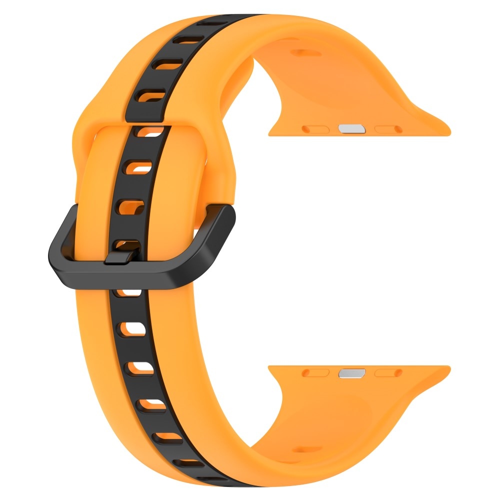 Strap silikonový řemínek na Apple Watch Ultra/Ultra 2 49mm/SE/SE 2022/2023 44mm/9/8/7 45mm/6/5/4 44mm/3/2/1 42 mm - žlutý/černý