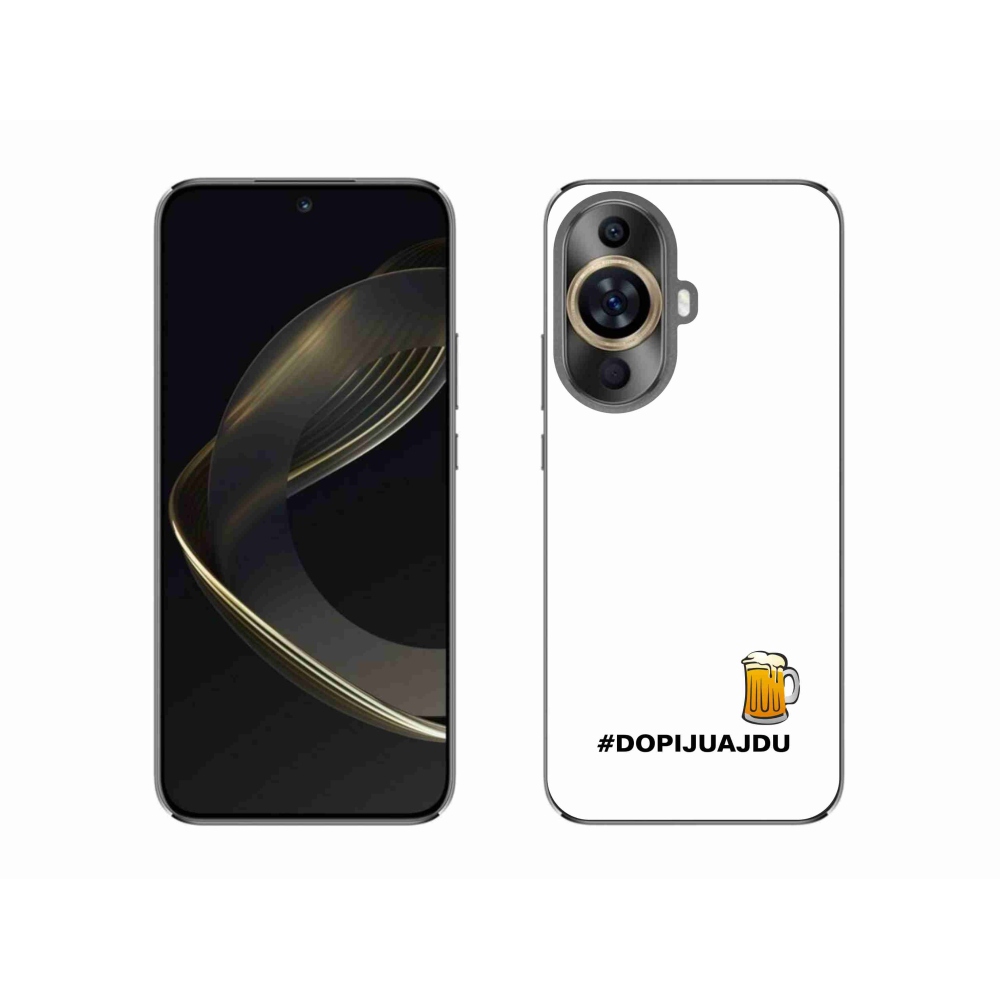 Gelový kryt mmCase na Huawei Nova 11 - pivní motiv 1 bílé pozadí