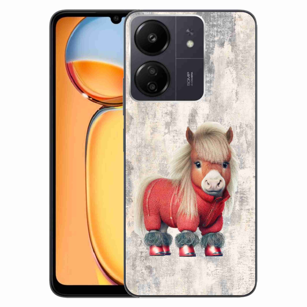 Gelový kryt mmCase na Xiaomi Poco C65/Redmi 13C - poník ve svetru