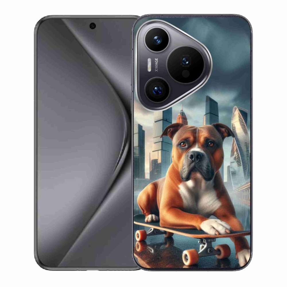 Gelový kryt mmCase na Huawei Pura 70 - pes na skateboardu
