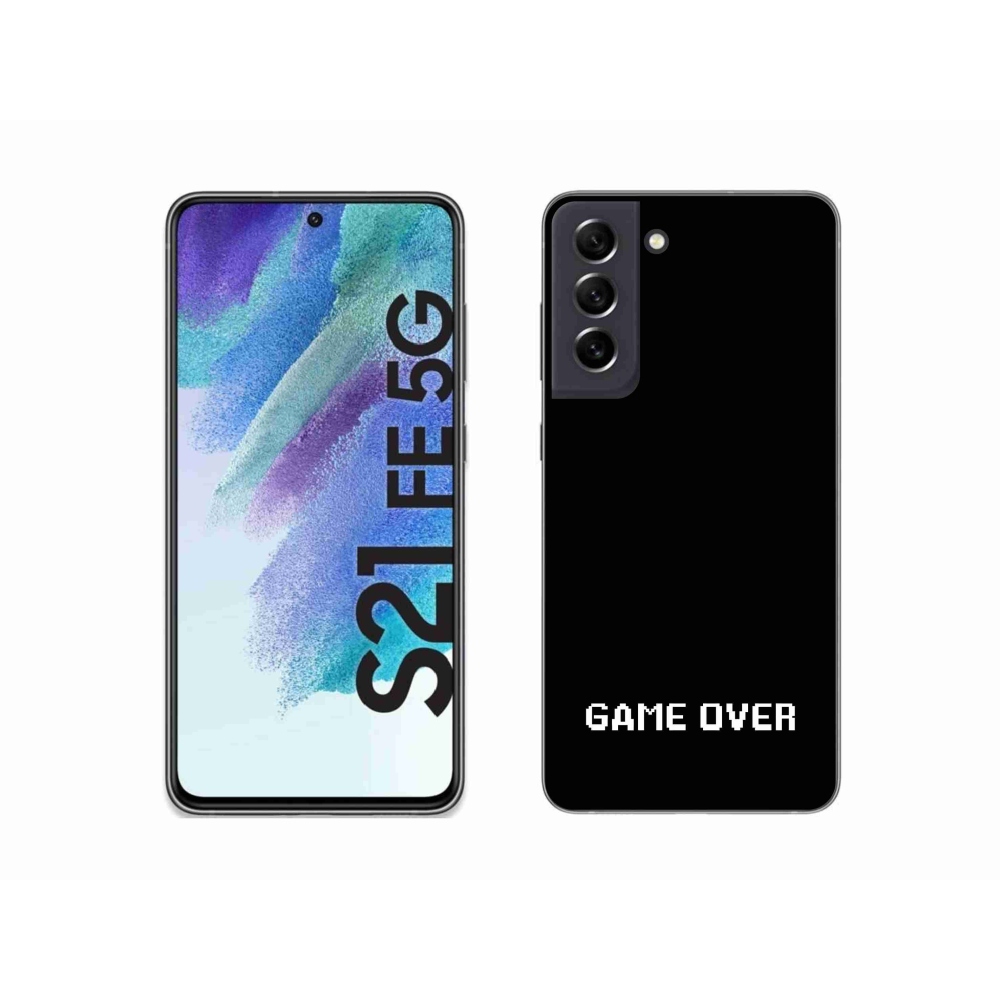 Gelový kryt mmCase na Samsung Galaxy S21 FE 5G - game over černé pozadí