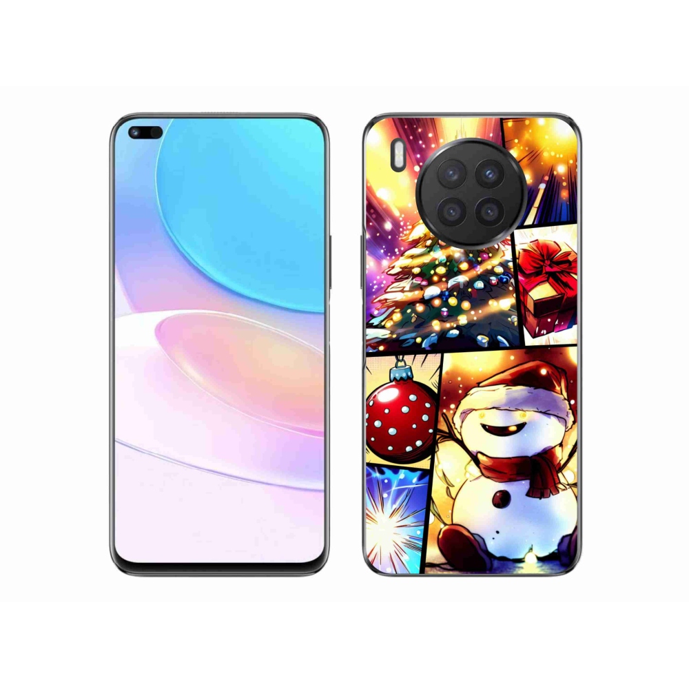 Gelový kryt mmCase na Huawei Nova 8i - vánoční motivy 1