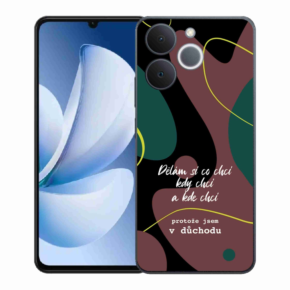 Gelový kryt mmCase na Realme Note 70T - vtipný text 10 černé pozadí