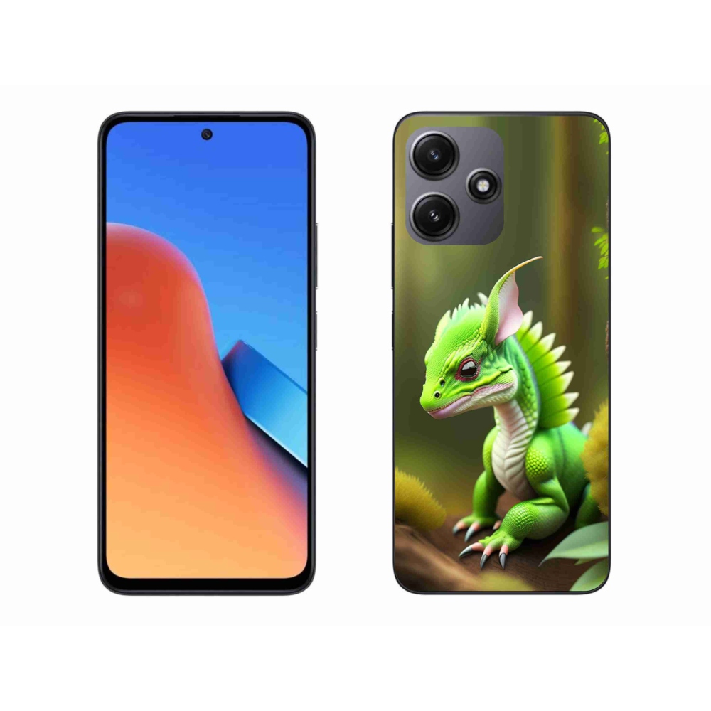 Gelový kryt mmCase na Xiaomi Redmi 12 5G - zelený dráček