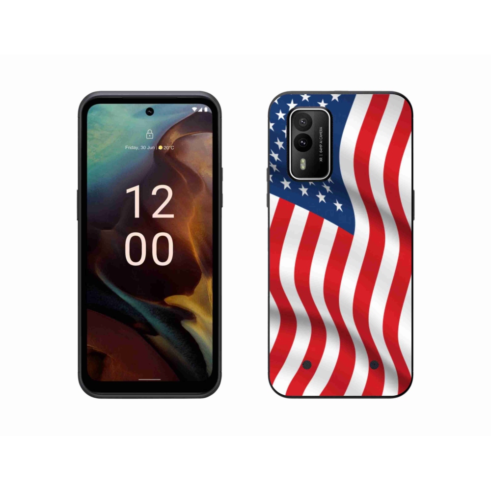 Gelový kryt mmCase na Nokia XR21 - USA vlajka