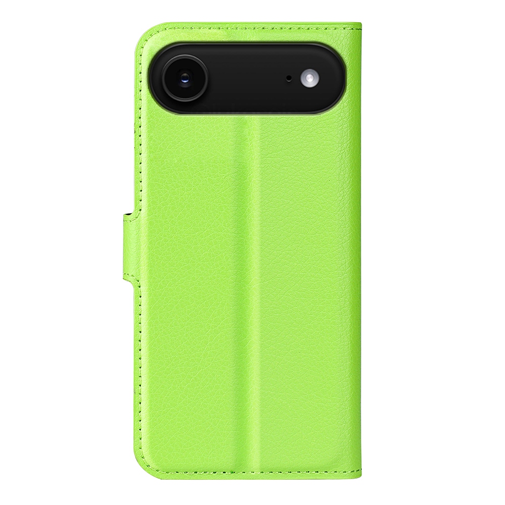 Litchi knížkové pouzdro na iPhone 17 Air - zelené