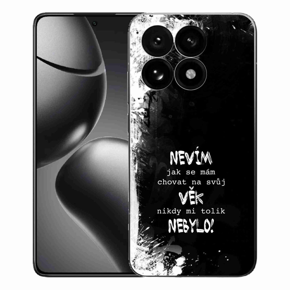 Gelový kryt mmCase na Xiaomi 15T - vtipný text 14 černé pozadí