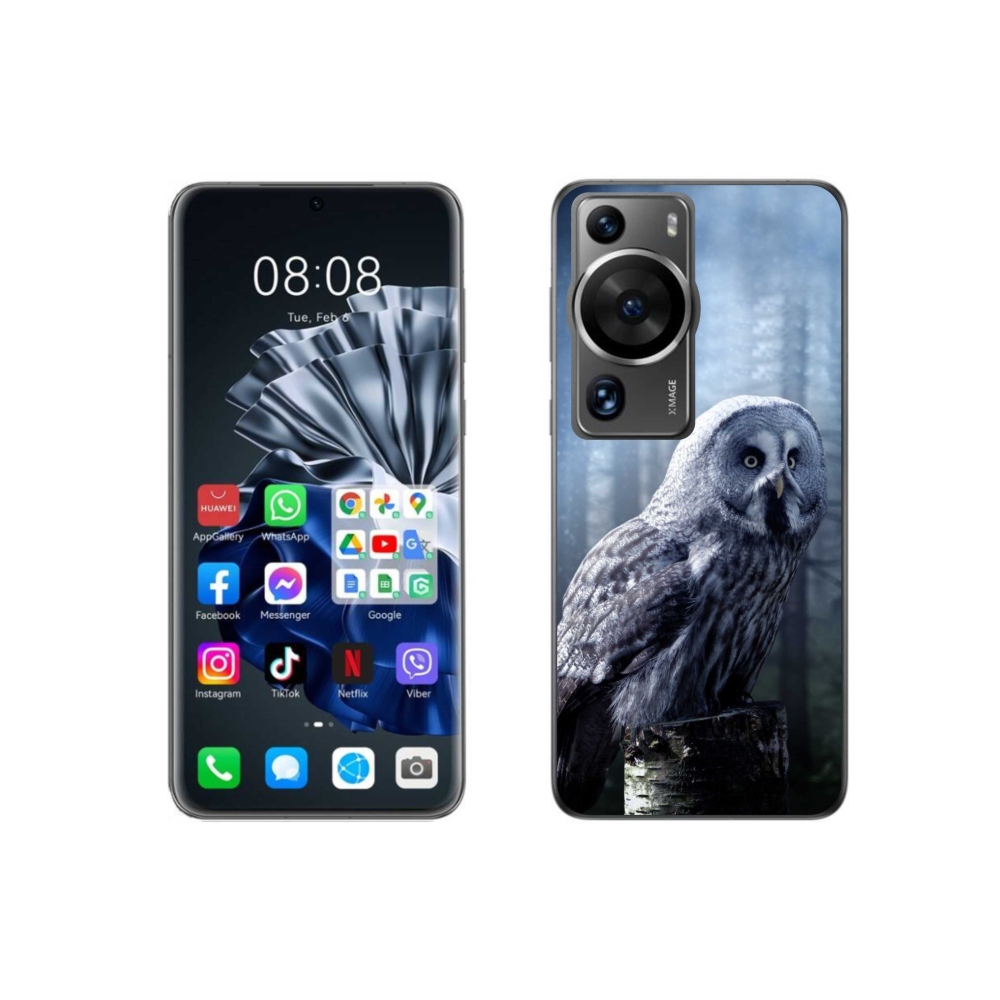 Gelový kryt mmCase na Huawei P60 Pro - sova
