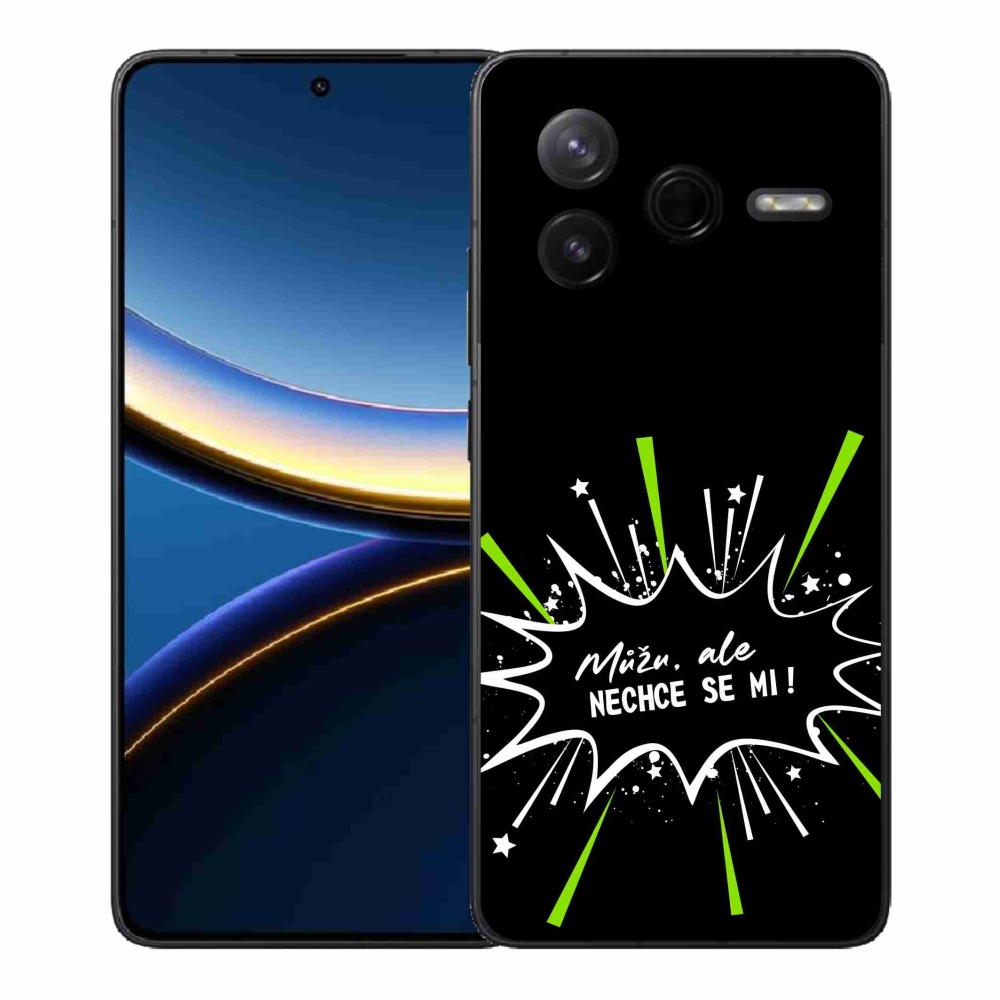 Gelový kryt mmCase na Xiaomi Poco F7 Pro - vtipný text 11 černé pozadí