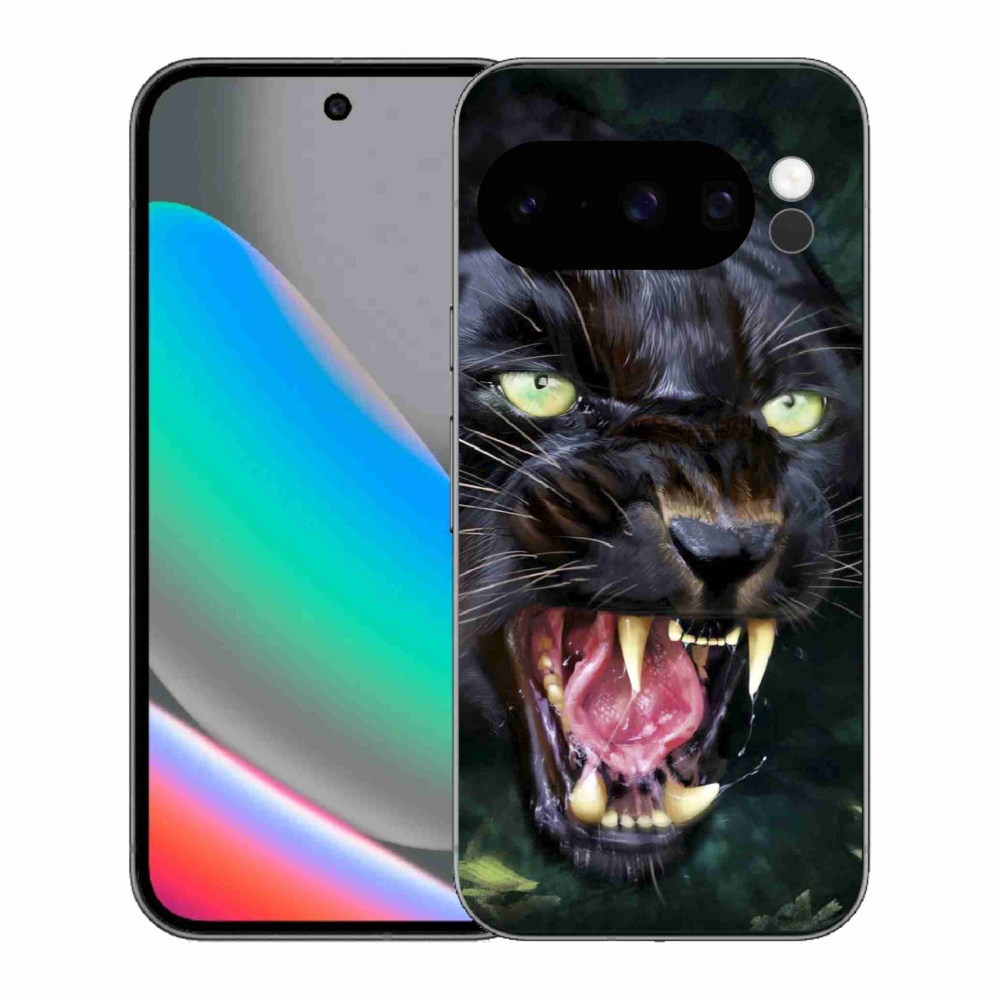 Gelový kryt mmCase na Google Pixel 10 Pro - rozzuřený černý panter