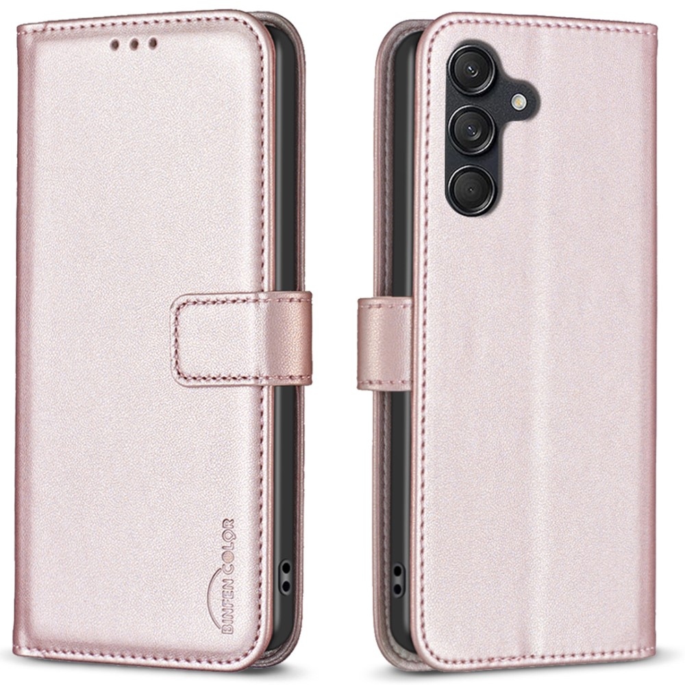 BNF knížkové pouzdro na Samsung Galaxy M55 5G - růžovozlaté