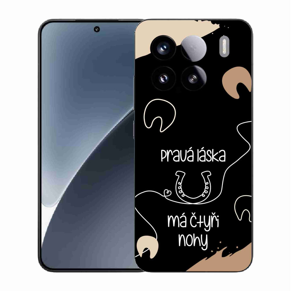 Gelový kryt mmCase na Xiaomi 15 - koňský motiv černé pozadí