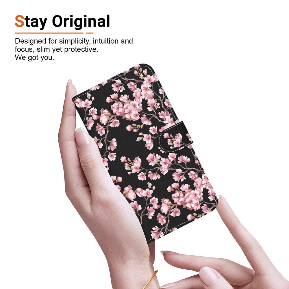 Printern knížkové pouzdro na Xiaomi Redmi Note 14 5G - růžové květy