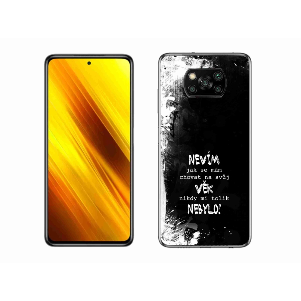 Gelový kryt mmCase na Xiaomi Poco X3 Pro - vtipný text 14 černé pozadí