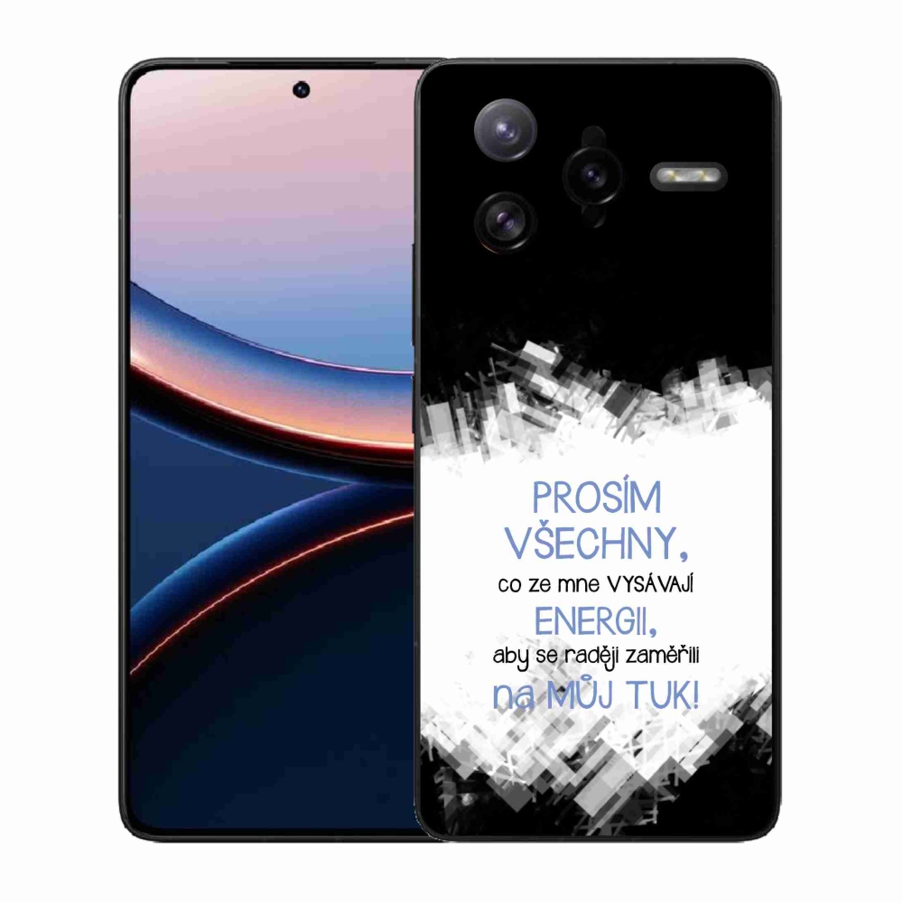 Gelový kryt mmCase na Xiaomi Poco F7 Ultra - vtipný text 1 modrý
