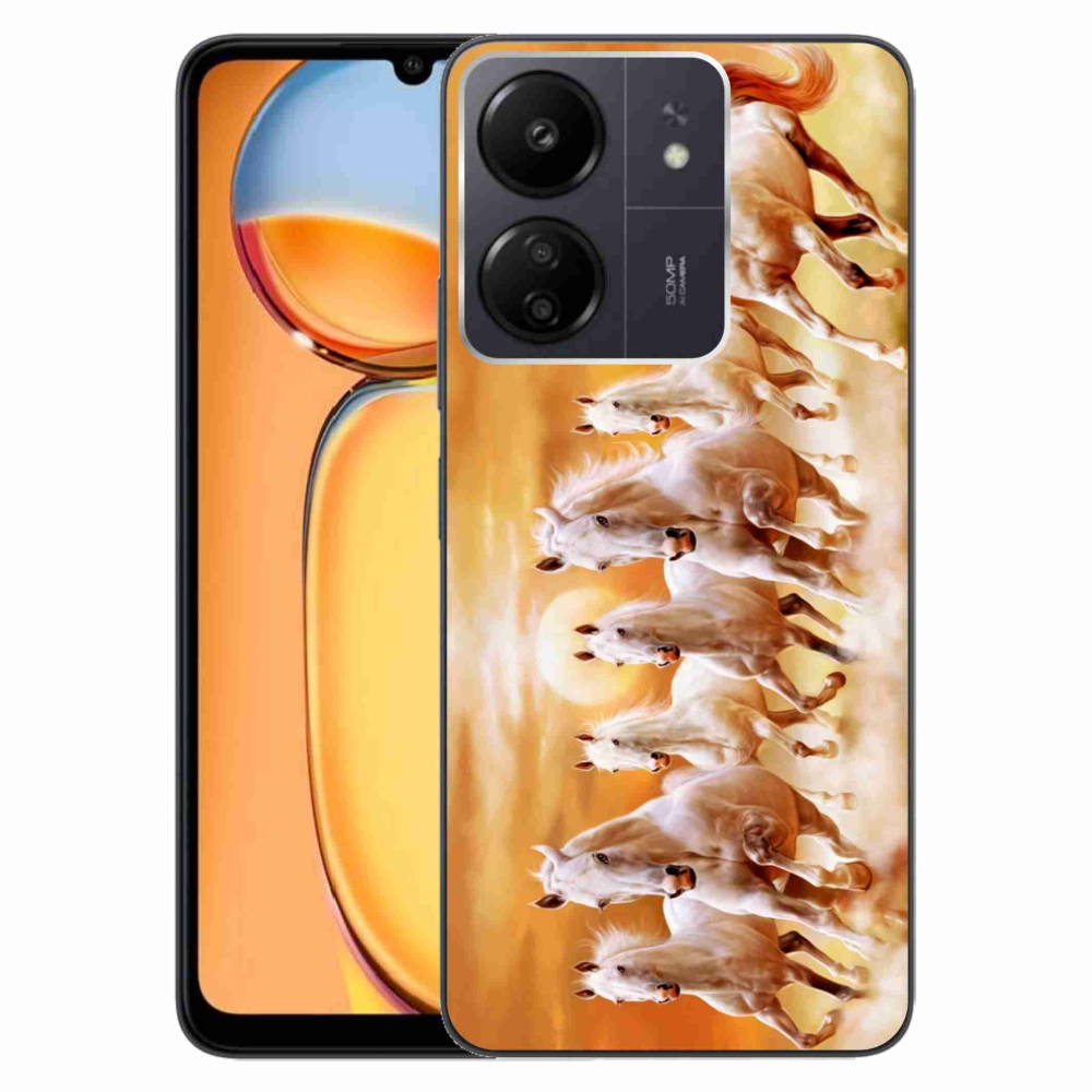 Gelový obal mmCase na Xiaomi Poco C65/Redmi 13C - koně 2