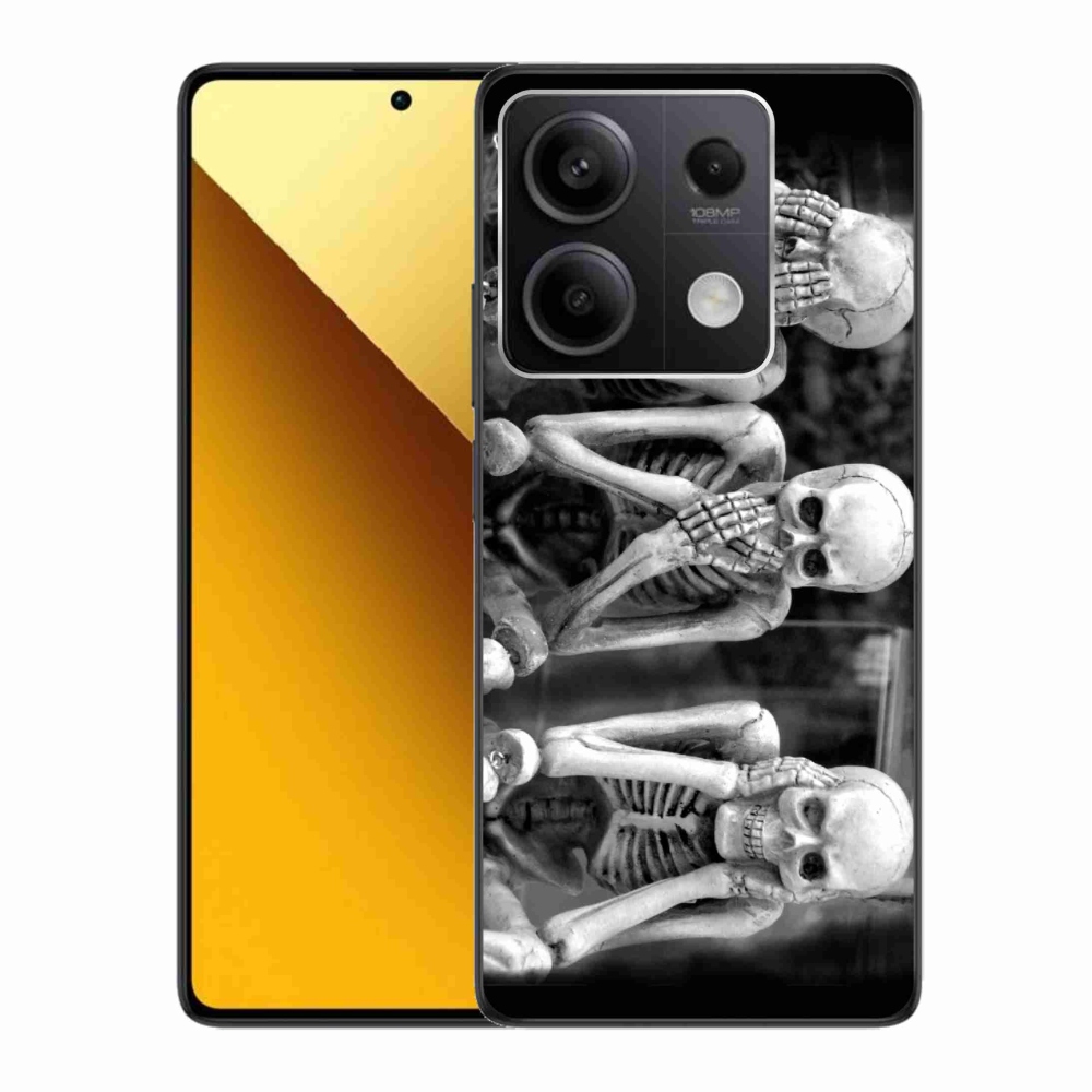 Gelový kryt mmCase na Xiaomi Redmi Note 13 5G - kostlivci
