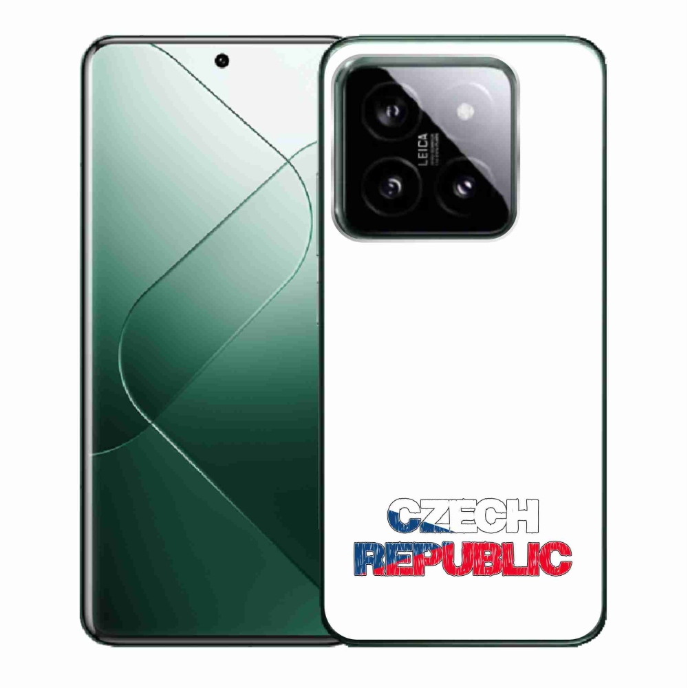 Gelový kryt mmCase na Xiaomi 14 - Czech Republic bílé pozadí