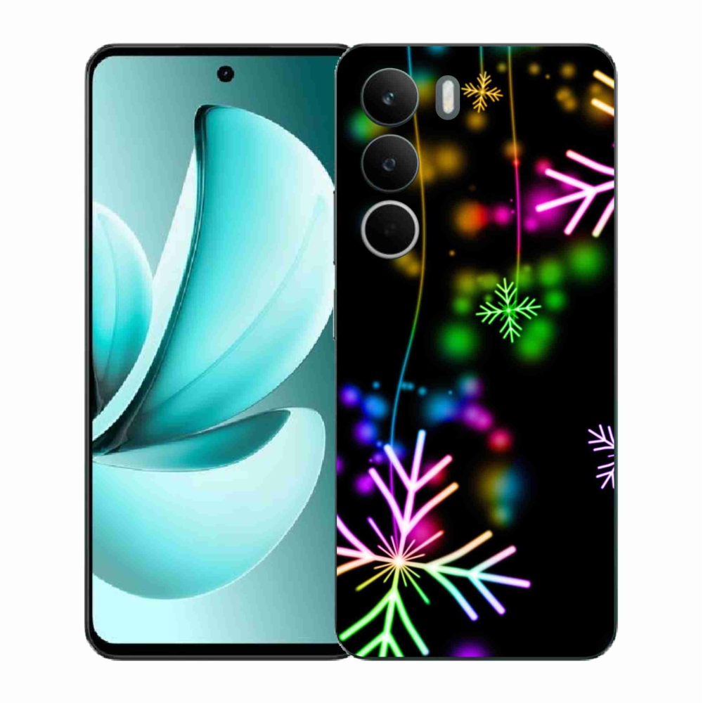 Gelový kryt mmCase na Realme C71 - barevné vločky