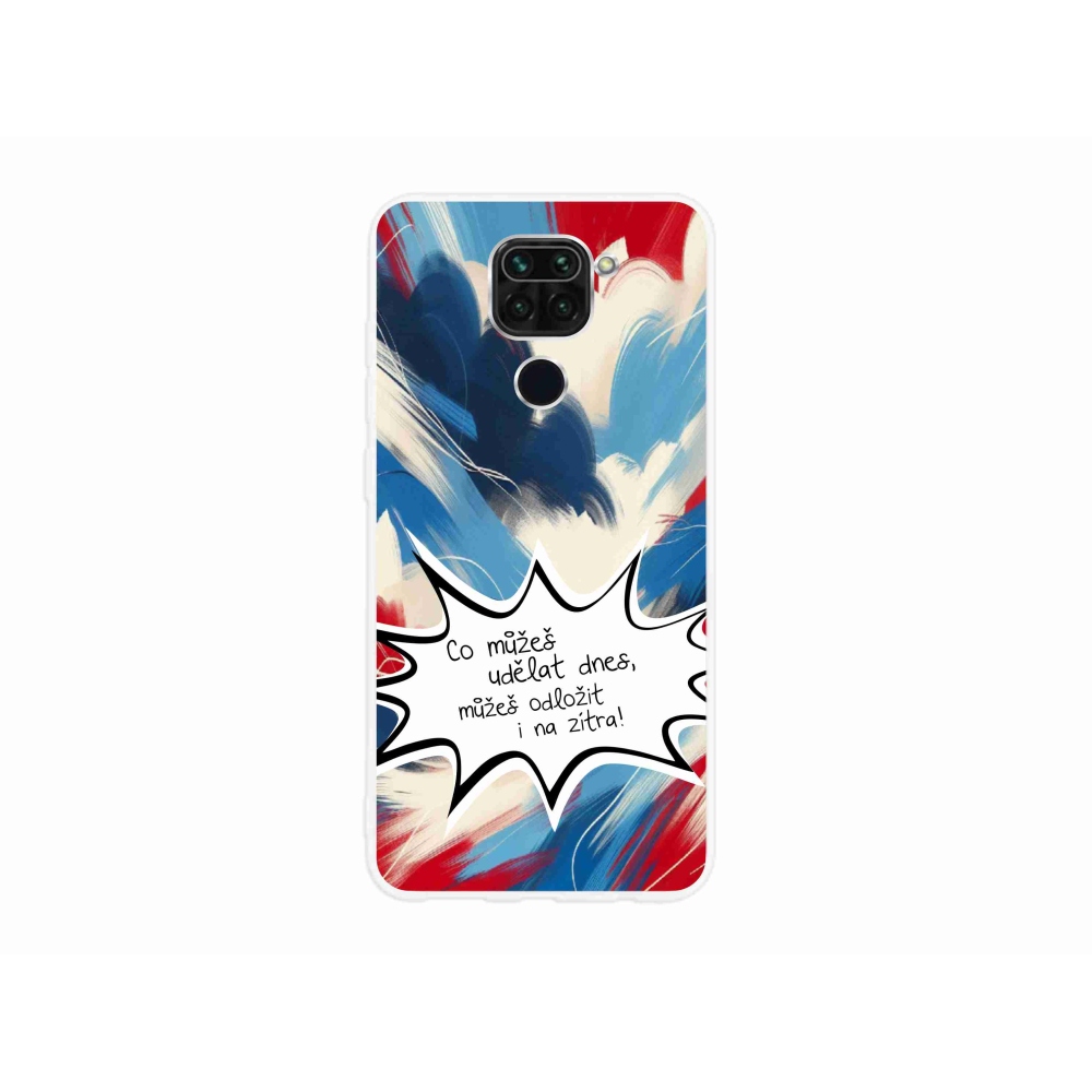 Gelový kryt mmCase na Xiaomi Redmi Note 9 - vtipný text 9 bílé pozadí