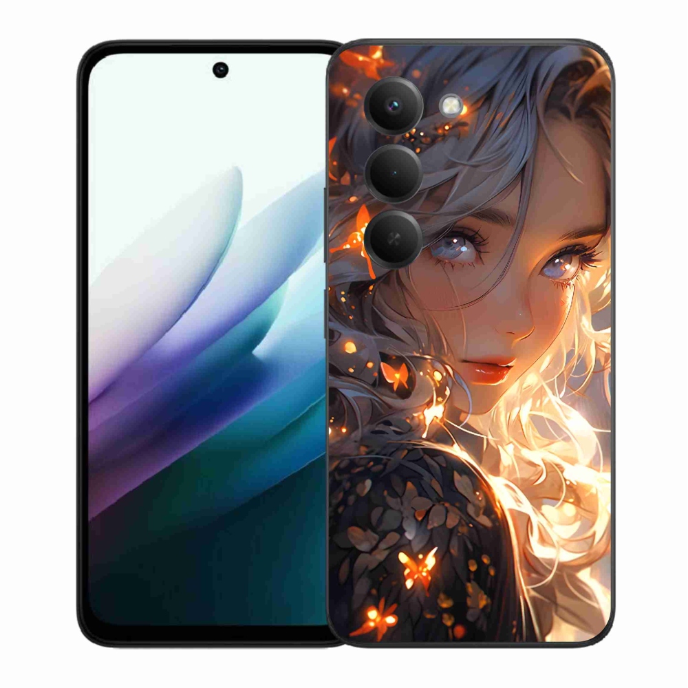 Gelový kryt mmCase na Xiaomi Redmi 15 4G/5G (171mm) - dívka a motýli