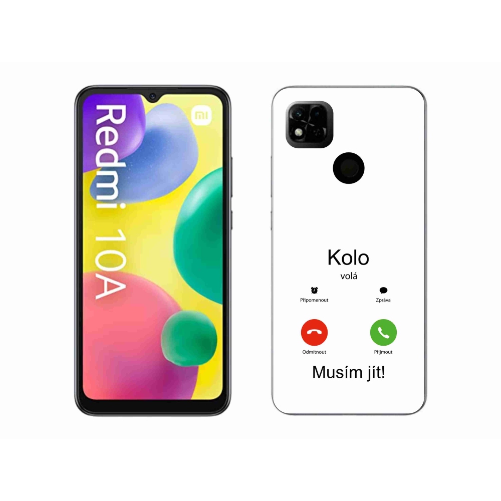 Gelový kryt mmCase na Xiaomi Redmi 10A - kolo volá bílé pozadí