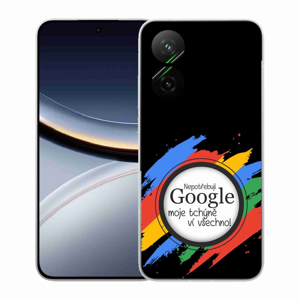 Gelový kryt mmCase na Xiaomi Poco F7 5G - tchýně ví všechno černé pozadí