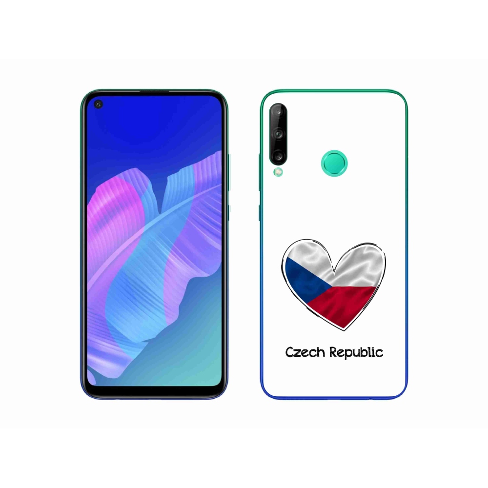 Gelový kryt mmCase na Huawei P40 Lite E - vlajka srdce bílé pozadí