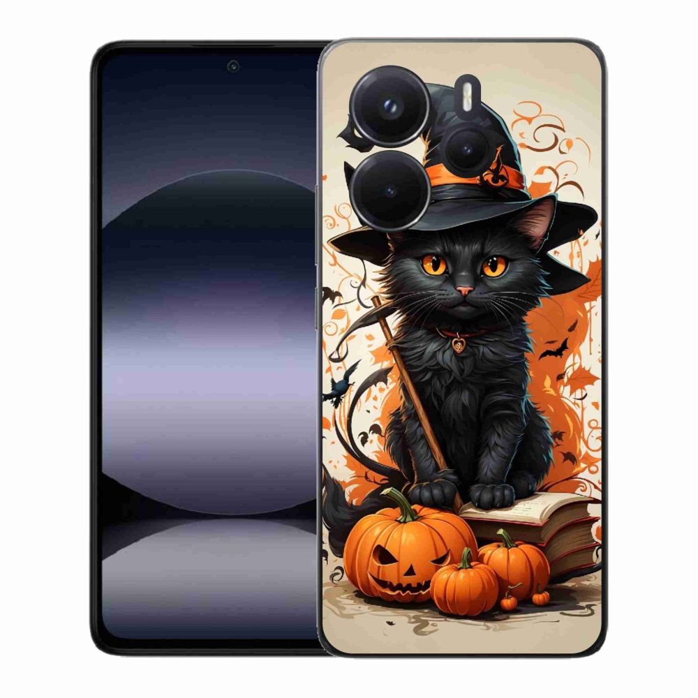 Gelový kryt mmCase na Xiaomi Redmi Note 14 - kocour čaroděj