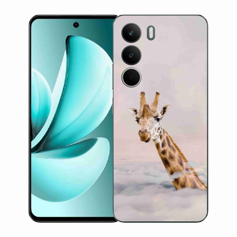 Gelový kryt mmCase na Realme C71 - žirafa v oblacích