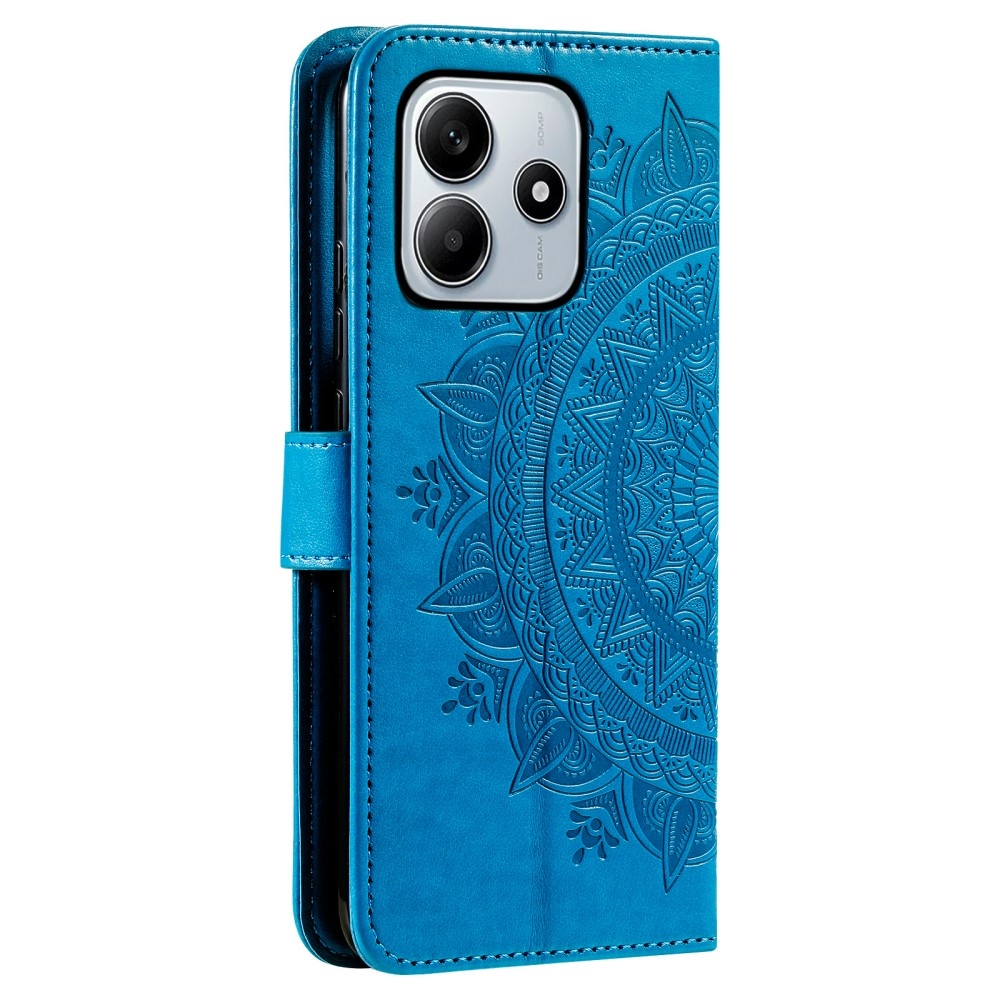 Mandala knížkové pouzdro na Xiaomi Redmi Note 14 5G - modré