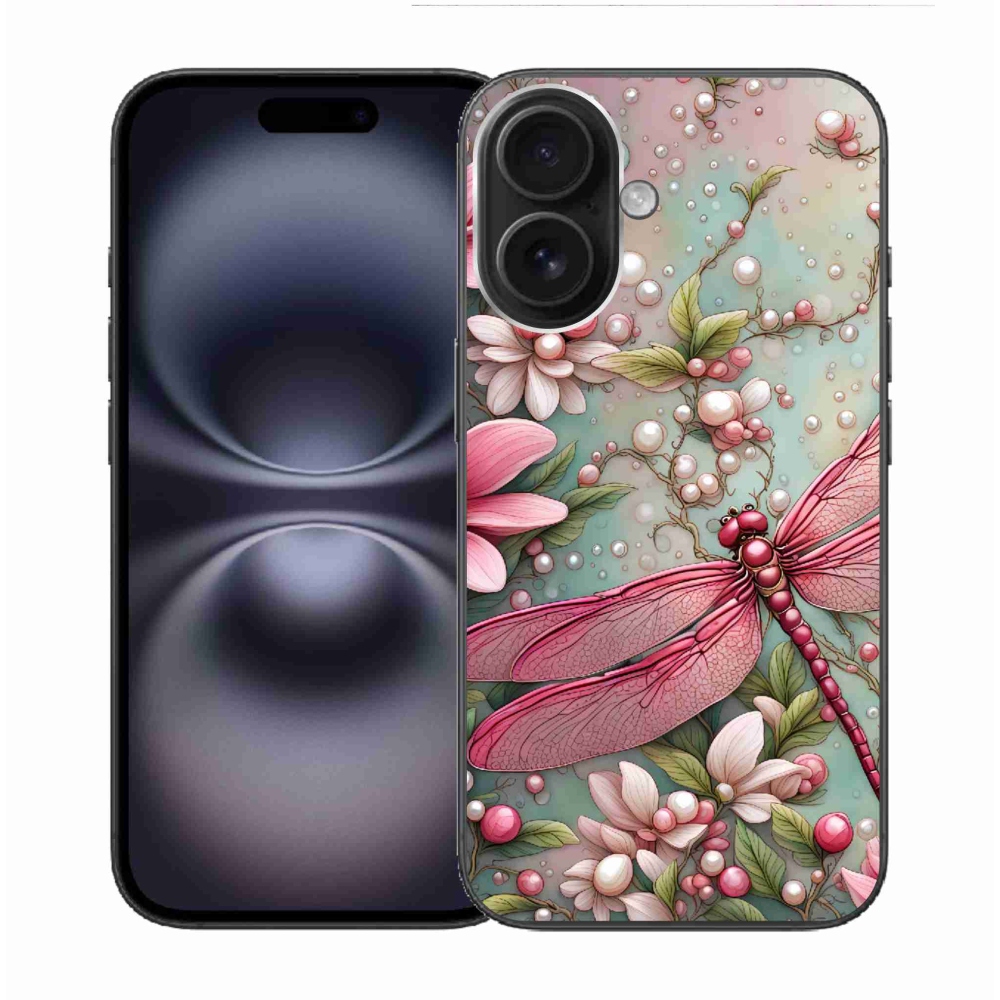 Gelový kryt mmCase na iPhone 16 - vážka