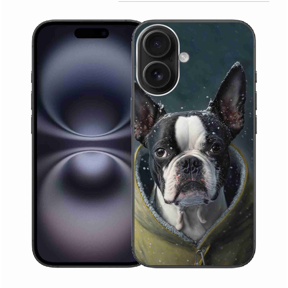 Gelový kryt mmCase na iPhone 16 - buldoček