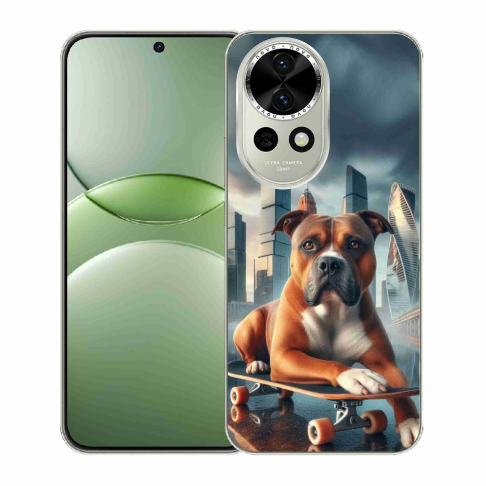 Gelový kryt mmCase na Huawei Nova 13 5G - pes na skateboardu
